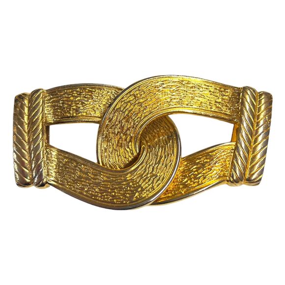 Vintage Statement Gutos W‎ Germany Art Deco Gold Belt Buckle - Picture 1 of 7
